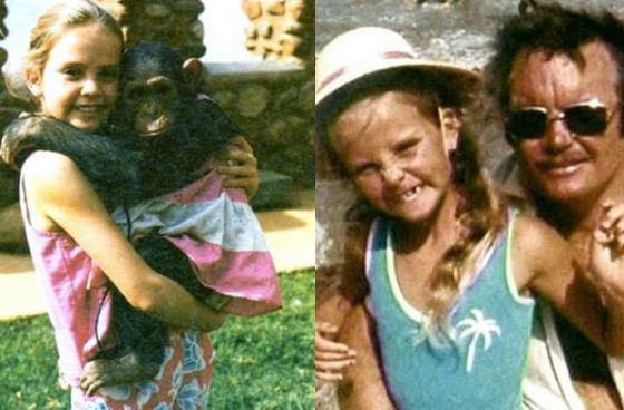 Charlize Theron childhood photos depicting her carefree tears at the family farm