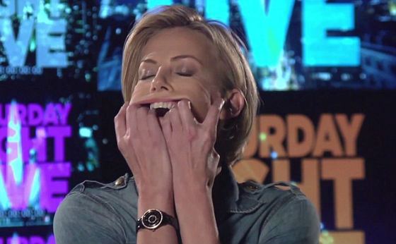 Charlize Theron is not afraid to look silly