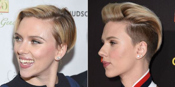 Scarlett Johansson saw the New Year 2016 with a new fashionable haircut