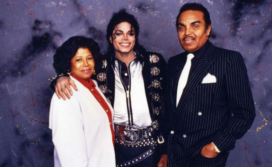 Michael Jackson with his parents