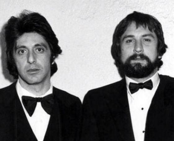 Young Al Pacino and Robert De Niro, 1974