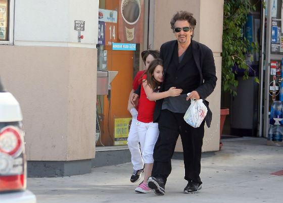 Al Pacino and his children, twins Anton and Olivia