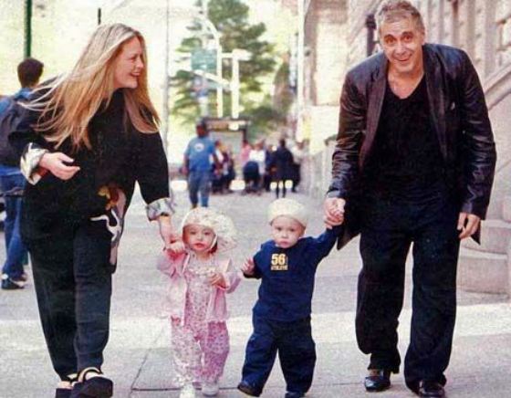 Al Pacino and Beverly D’Angelo with children 