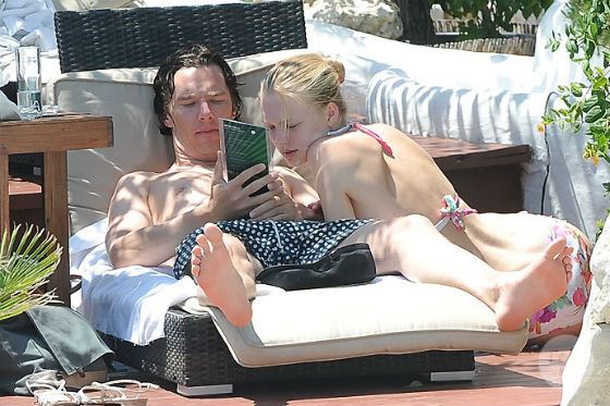 Benedict Cumberbatch and Katia Elizarova on the vacations