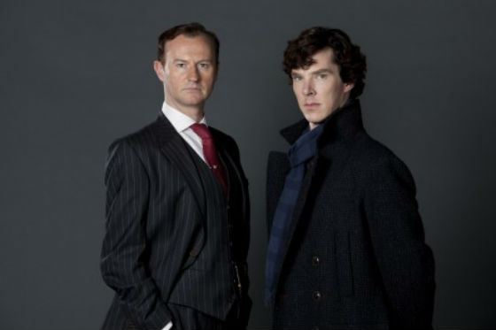 Benedict Cumberbatch with the film director of «Sherlock» Mark Gatiss