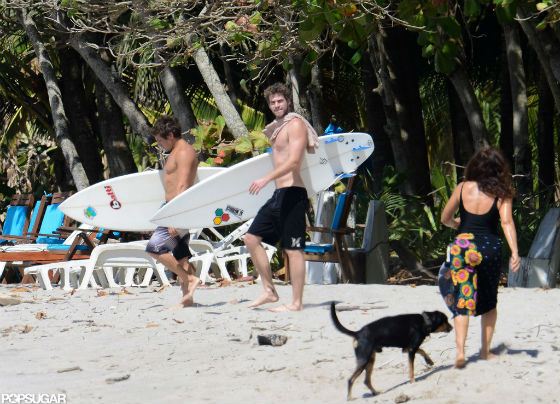 Liam Hemsworth is a Great Surfer