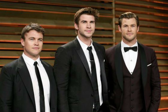 Liam (in the middle) is the Youngest of Hemsworth's Brothers