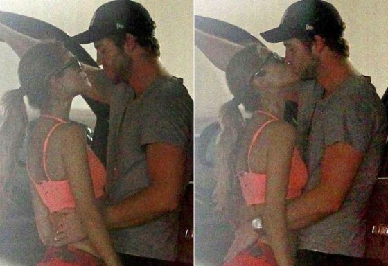 Liam Hemsworth and Eiza González's Kiss