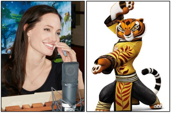 Angelina Jolie voiced the Tigress from the «Kung Fu Panda»