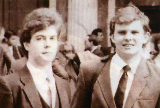 Dmitry Medvedev (leftwards) in his student years