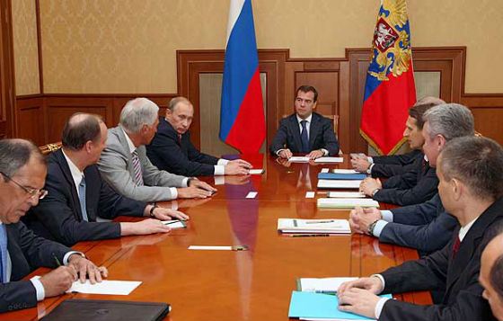 Dmitri Medvedev's presidency began with a serious trial