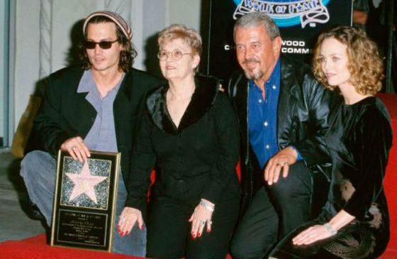 Johnny Depp with parents