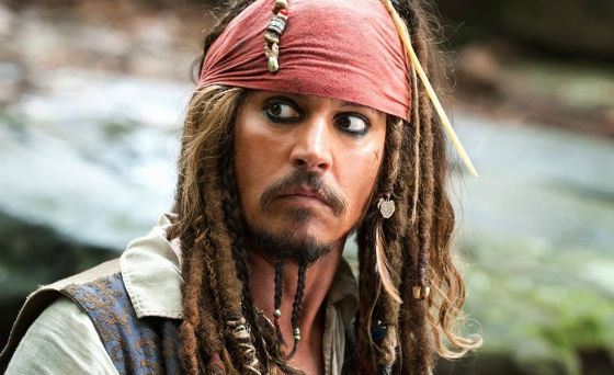 Johnny Depp as Captian Jack Sparrow