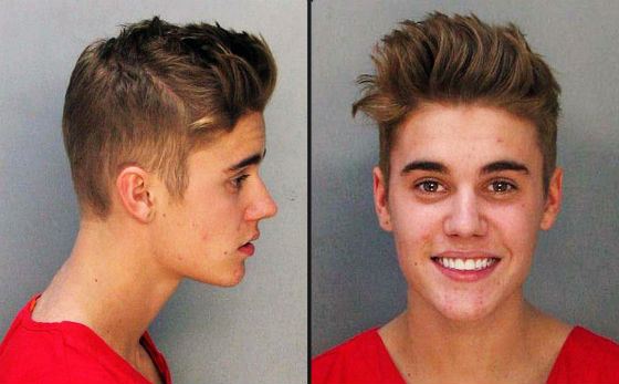 Justin Bieber after arrest