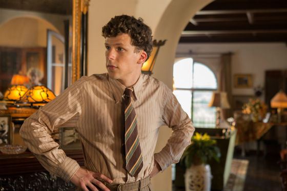 The scene from the movie Café Society with Jesse Eisenberg
