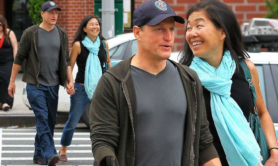 Woody Harrelson with his wife, Laura Louie