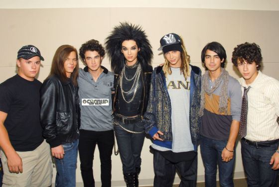 At first, they sang at warm-ups before the performances of popular bands (pictured: with Tokio Hotel)