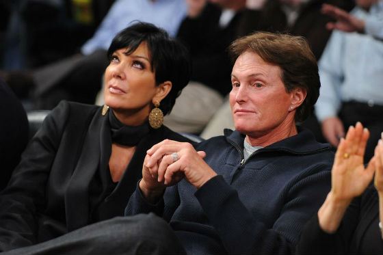 Kim Kardashian's mother with her second husband, Bruce Jenner