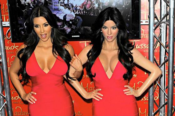 Real Kim Kardashian and the wax one