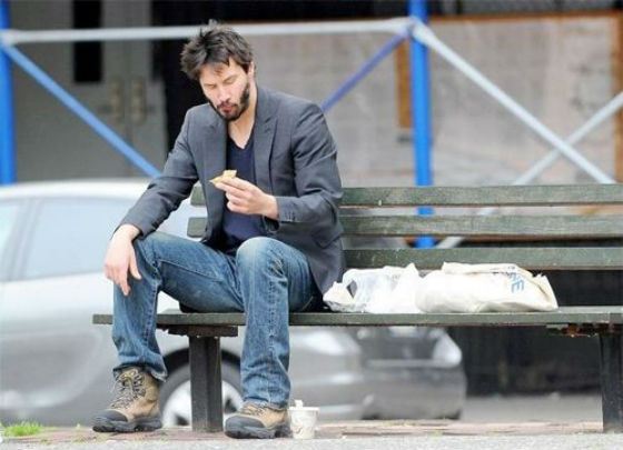 Picture that started the “Sad Keanu” meme