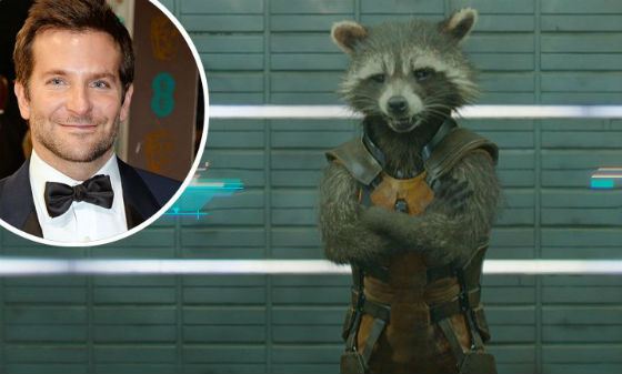 Bradley Cooper gave his voice the raccoon in «Guardians of the Galaxy»