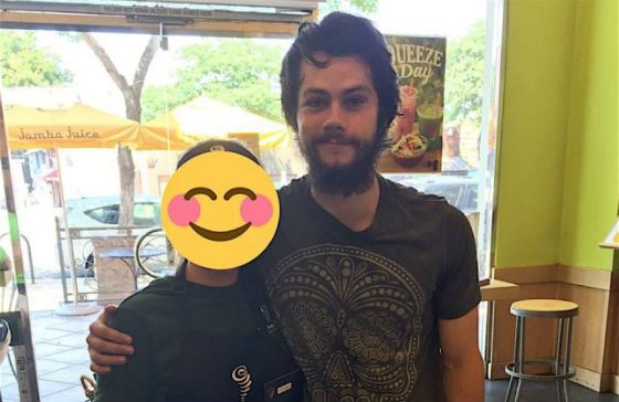 Dylan O'Brien with a beard