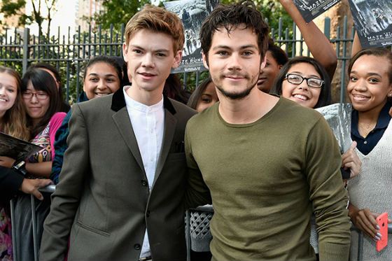 Shot from «The Maze Runner»: Dylan O'Brien and Thomas Sangster