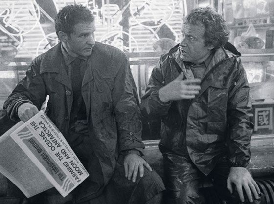 Ridley Scott and Harrison Ford