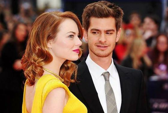 Andrew Garfield and Emma Stone at “The Amazing Spider-Man” premiere”