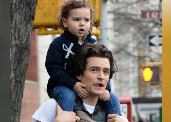 Orlando Bloom and his son Flynn